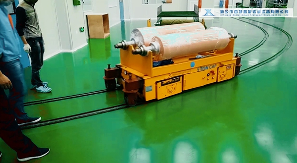 軌道式轉(zhuǎn)彎電動平車圖